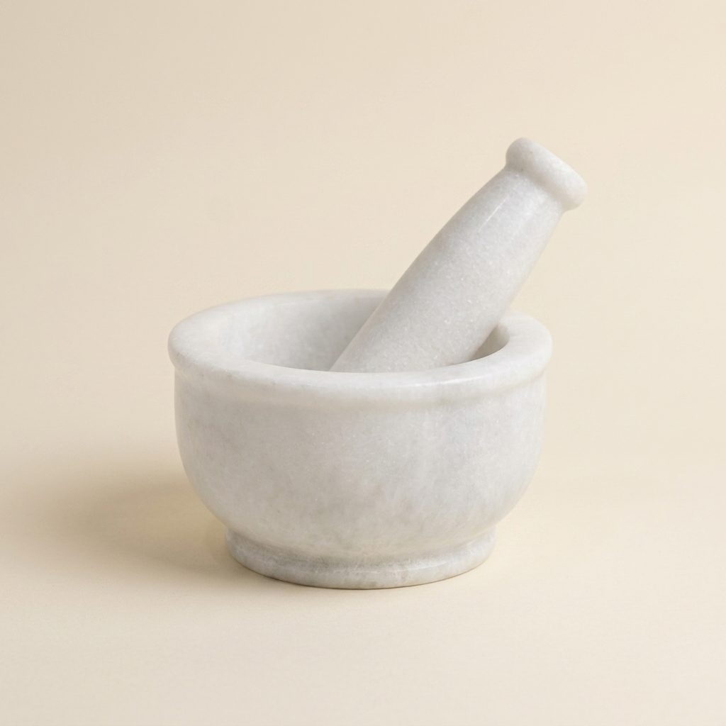 Mortar and Pestle, Wonder White — 8 Inches, Marble