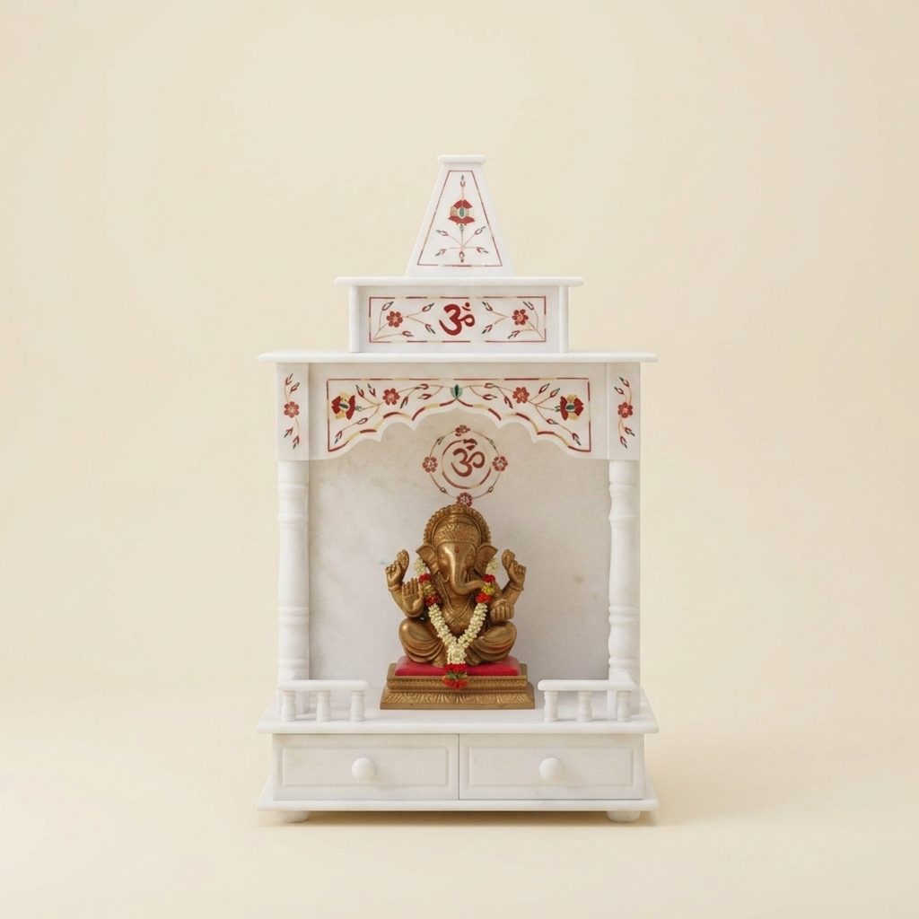 Marble Temple Red Inlay — 24 Inches