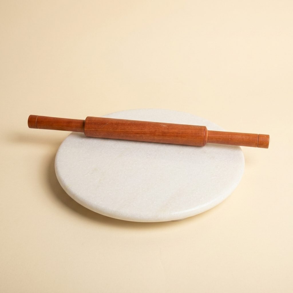 White Marble Roti Maker (Chakla) — 10 Inches