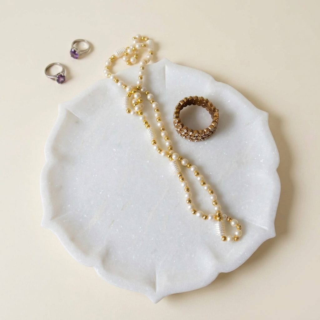 Marble Tray (Flower) — 11*11