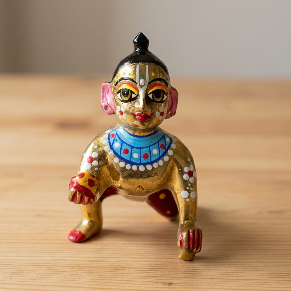 Brass Laddu Gopal Krishna Idol