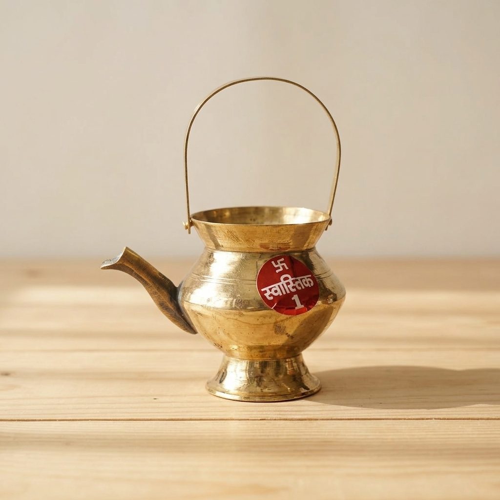 Brass Spouted Kalash Swastik 1